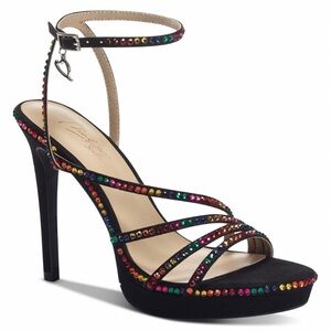 Thalía Sodi Livy Black Rhinestone Heels 8.5M